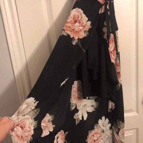 Dynamite Floral Wrap Dress - Picture 2 of 3